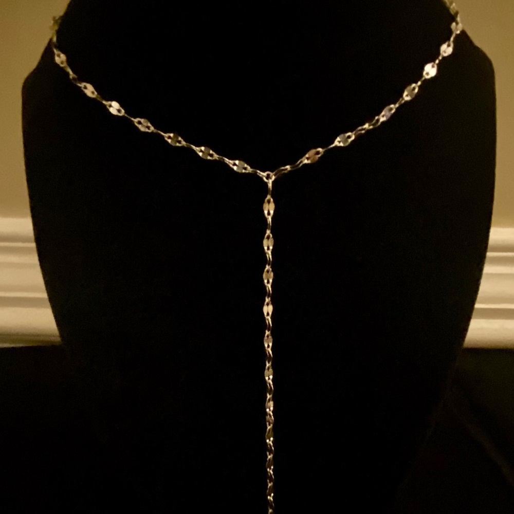 925 Sterling Silver 26โ Lariat Y Chain Necklace - Picture 3 of 6